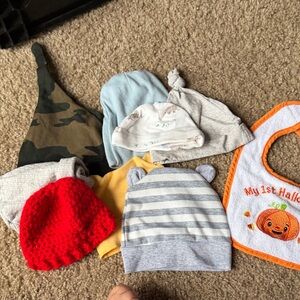 Assorted Kids' Hats and Bib Set
